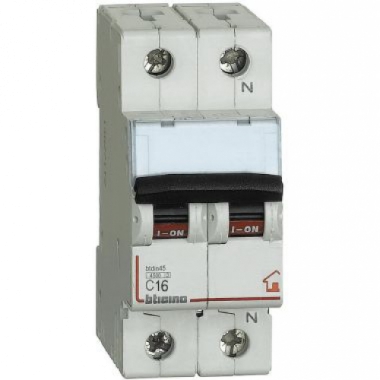 interruttore magnetotermico c16 1p+n 2m 4500a - BTICINO FC810NC16 product photo Photo 01 3XL