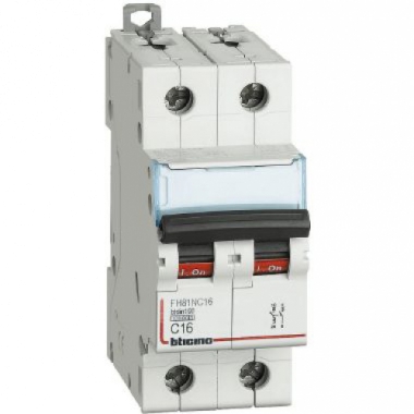 INTERRUTTORE MAGNETOTERMICO 1P+N CURVA C 16A 10KA BTDIN100 - BTICINO FH81NC16 product photo Photo 01 3XL