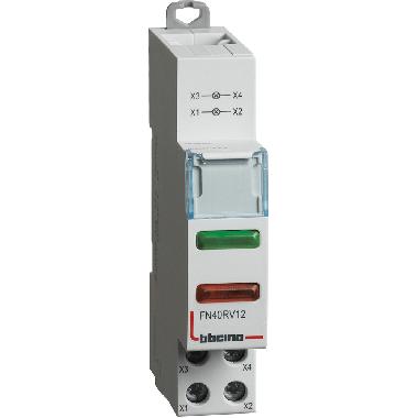 BTDIN - DOPPIA LED ROSSA+ VERDE 12/48V - BTICINO FN40RV12 - BTICINO FN40RV12 - BTICINO FN40RV12 product photo Photo 02 3XL