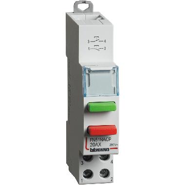 PULSANTE DOPPIO 1NO+1NC - 20A - 230V - 1 MODULO DIN BTDIN - BTICINO FN51NACP product photo Photo 02 3XL