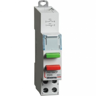 PULSANTE DOPPIO 1NO+1NC - 20A - 230V - 1 MODULO DIN BTDIN - BTICINO FN51NACP product photo Photo 01 3XL