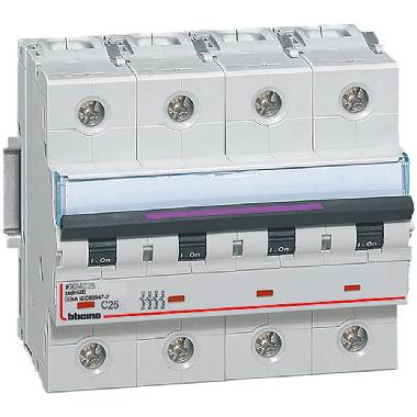 BTDIN500 - MAGNETOT 4P CURVA C 25A 50KA - BTICINO FX84C25 - BTICINO FX84C25 - BTICINO FX84C25 product photo Photo 02 3XL