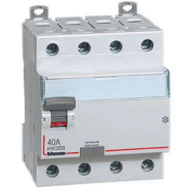 INTERRUTTORE DIFFERENZIALE PURO AC 4P 40A 30MA BTDIN - BTICINO G743AC40 product photo Photo 01 3XL