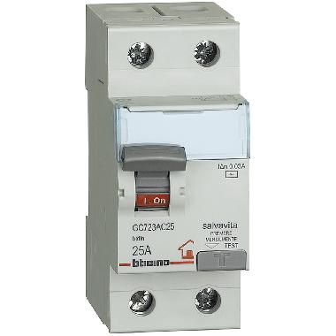 INTERRUTTORE DIFFERENZIALE PURO AC 2P 25A 30MA BTDIN-RS - BTICINO GC723AC25 product photo Photo 02 3XL