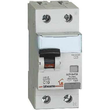 INTERRUTTORE MAGNETOTERMICO DIFFERENZIALE RCBO AC 1P+N 6A 4,5KA 30MA - BTICINO GC8813AC6 product photo Photo 02 3XL