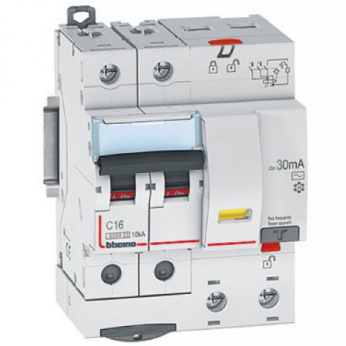 INTERRUTTORE MAGNETOTERMICO DIFFERENZIALE 2P 16A 6KA 30MA BTDIN60 - BTICINO GN823AC16 product photo Photo 01 3XL