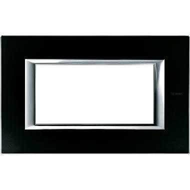 AXOLUTE - PLACCA 4P VETRO NERO NOTTE - BTICINO HA4804VNN product photo Photo 01 3XL