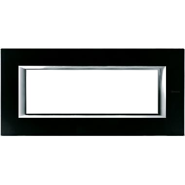 AXOLUTE - PLACCA 6P VETRO NERO NOTTE - BTICINO HA4806VNN product photo Photo 01 3XL