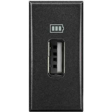 AXOLUTE - USB CHARGER 1,1A ANTHRACITE - BTICINO HS4285C1 - BTICINO HS4285C1 product photo Photo 01 3XL