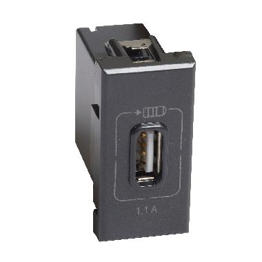 AXOLUTE - USB CHARGER 1,1A ANTHRACITE - BTICINO HS4285C1 - BTICINO HS4285C1 - BTICINO HS4285C1 product photo Photo 03 3XL