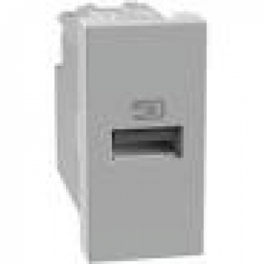 CARICATORE USB TIPO A 1 MODULO COLORE GRIGIO SERIE MATIXGO - BTICINO JG4191A product photo Photo 01 3XL