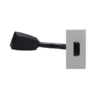 MATIXGO - CONNETTORE HDMI PRECONN GRIGIO - BTICINO JG4284P product photo Photo 03 3XL
