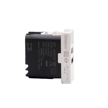 MatixGO - caricatore usb AC 1m bianco - BTICINO JW4191AC product photo Photo 04 3XL