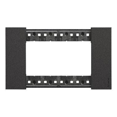 LIVING NOW PLACCA 4 POSTI NERO - BTICINO KA4804KG product photo Photo 01 3XL