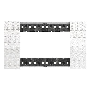 LIVING NOW PLACCA 4 POSTI PIXEL KA4804MW - BTICINO KA4804MW product photo Photo 01 3XL