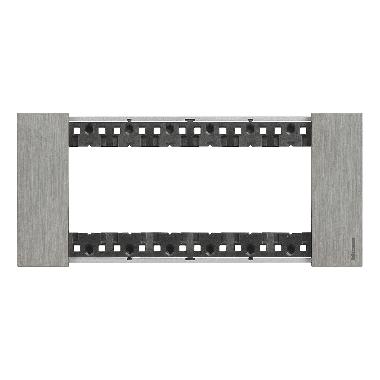 LIVING NOW PLACCA 6 POSTI ACCIAIO KA4806ZG - BTICINO KA4806ZG product photo Photo 01 3XL