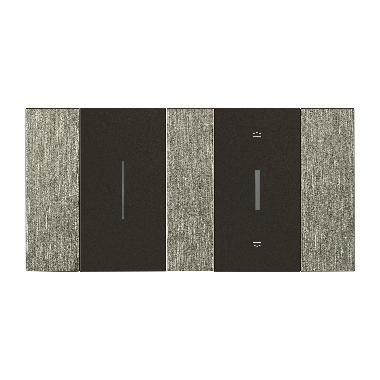 LIVING NOW COVER COMANDO 2 MODULI NERA KG01M2 - BTICINO KG01M2 product photo Photo 03 3XL