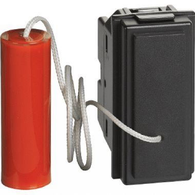 PULSANTE 1 POLO NO 10A A TIRANTE NERO LIVING NOW - BTICINO KG4033 product photo Photo 01 3XL