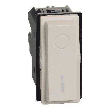 INTERRUTTORE 2 POLI 16A ILLUMINABILE 1 MODULO SABBIA LIVING NOW - BTICINO KM4002 product photo Photo 02 3XL