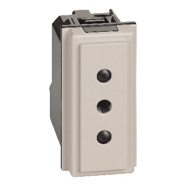 PRESA 2P+T 10A 250VAC SABBIA LIVING NOW - BTICINO KM4113 product photo Photo 02 3XL