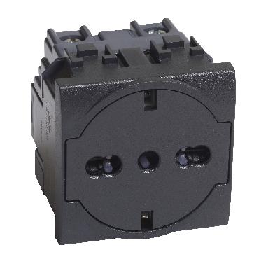 LIVINGLIGHT PRESA UNEL SHUKO E BIPASSO 16A FLAT L4140/16 AIR ORIGINALE - BTICINO L4140/16F product photo Photo 02 3XL