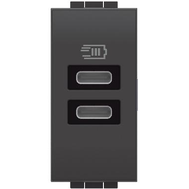 LL - CARICATORE USB TIPO C+C 1M ANTRACITE - BTICINO L4191CC - BTICINO L4191CC product photo Photo 01 3XL
