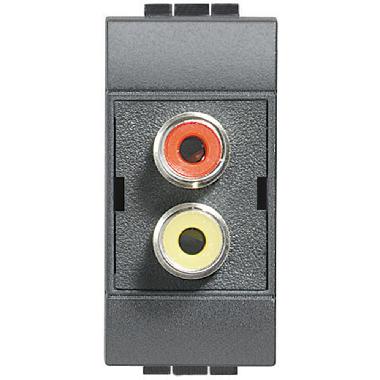 LIVING INT - MODULO DOPPIO RCA - BTICINO L4269R product photo Photo 01 3XL