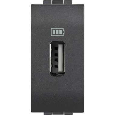 LIVING LIGHT USB CHARGER 1,1A ANTHRACITE L4285C1 - BTICINO L4285C1 product photo Photo 01 3XL