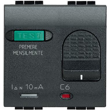 L4305/6 - LIVING INT – INTERRUTTORE MAGNETOTERMICO DIFFERENZIALE 1P+N 6A 10MA - BTICINO L4305/6 - BTICINO L4305/6 product photo Photo 02 3XL