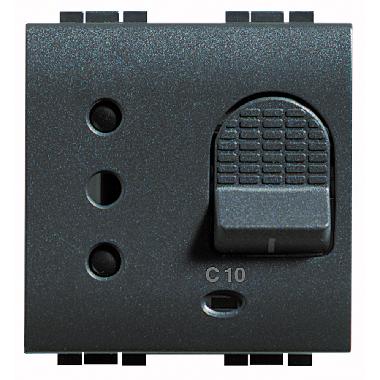 LIVING INT - PRESA SICURA MAGNETOTERMICA 2P+T 10A - BTICINO L4311/10 product photo Photo 02 3XL