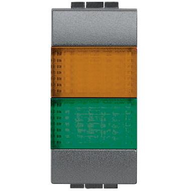 LIVING INT - PORTALAMPADA ARANCIO/VERDE - BTICINO L4372AV product photo Photo 01 3XL