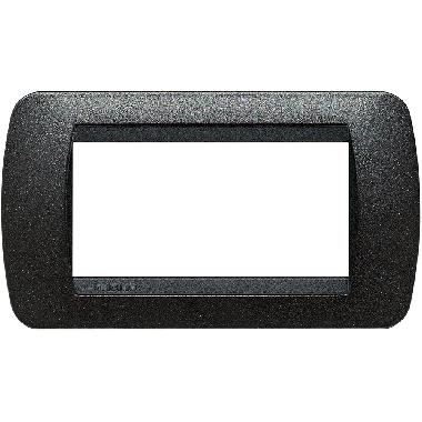 LIVING INT - PLACCA 4P GRAFITE NERO - BTICINO L4804GFN product photo Photo 01 3XL
