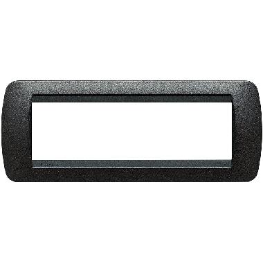 LIVING INT - PLACCA 7P GRAFITE NERO - BTICINO L4807GFN product photo Photo 01 3XL