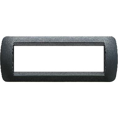 LIVING INT.- PLACCA 7P PLASTICA ACCIAIO S. - BTICINO L4807PA product photo Photo 01 3XL