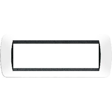 LIVING INT.- PLACCA 7P PLASTICA BIANCO S. - BTICINO L4807PB product photo Photo 01 3XL