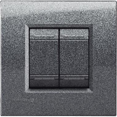 LIVING LIGHT - PLACCA 2P ACCIAIO LNA4802AC - BTICINO LNA4802AC product photo Photo 01 3XL