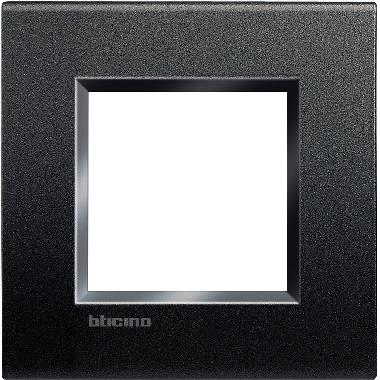 LIVING LIGHT PLACCA 2P ANTRACITE LNA4802AR - BTICINO LNA4802AR product photo Photo 02 3XL