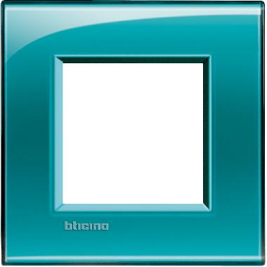 Placca Bticino LivingLight LNA4802VD 2 Moduli Verde - BTICINO LNA4802VD - BTICINO LNA4802VD product photo Photo 01 3XL