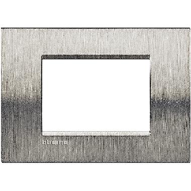 LIVINGLIGHT  - PLACCA 3P ACCIAIO SPAZZOLATO LNA4803ACS - BTICINO LNA4803ACS product photo Photo 02 3XL