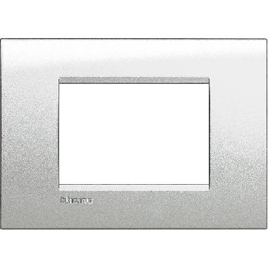 Placca Bticino Livinglight Argento Lunare 3 Posti Quadra Lna4803Gl - BTICINO LNA4803GL product photo Photo 02 3XL