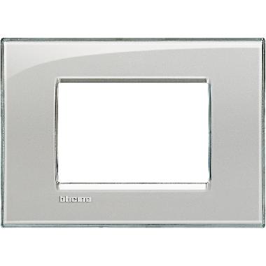 LIVINGLIGHT PLACCA 3P GRIGIO GHIACCIO LNA4803KG - BTICINO LNA4803KG product photo Photo 01 3XL