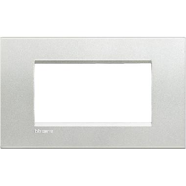 LIVING LIGHT - PLACCA 4P ARGENTO LNA4804AG - BTICINO LNA4804AG product photo Photo 01 3XL