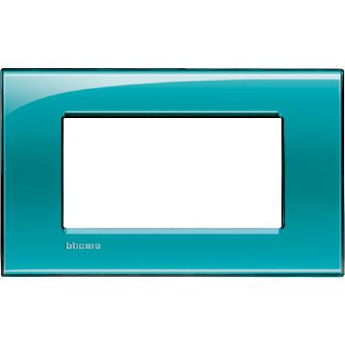 PLACCA LIVING LIGHT VERDE LNA4804VD BTICINO QUADRA 4 POSTI - BTICINO LNA4804VD product photo Photo 02 3XL