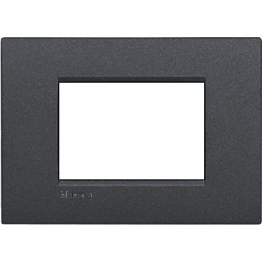 LIVING LIGHT PLACCA 3P ANTRACITE AIR LNC4803AR - BTICINO LNC4803AR product photo Photo 01 3XL