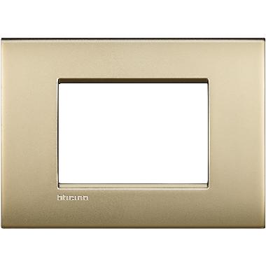 LL - PLACCA 3P ORO SATINATO - BTICINO LNC4803OF product photo Photo 01 3XL