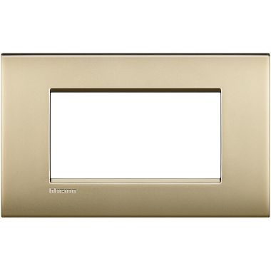 LIVING LIGHT PLACCA 4P ORO SATINATO AIR LNC4804OF - BTICINO LNC4804OF product photo Photo 01 3XL