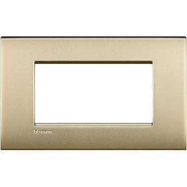 LIVING LIGHT PLACCA 4P ORO SATINATO AIR LNC4804OF - BTICINO LNC4804OF product photo Photo 01 3XL