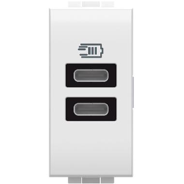 LL - CARICATORE USB TIPO C+C 1M BIANCO - BTICINO N4191CC - BTICINO N4191CC product photo Photo 02 3XL