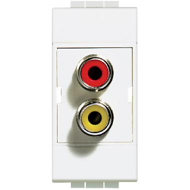 LIGHT - MODULO DOPPIO RCA - BTICINO N4269R product photo Photo 01 3XL
