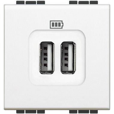 LL - CARICATORE USB 2 PRESE 1500MA 5V BIAN - BTICINO N4285C2 - BTICINO N4285C2 - BTICINO N4285C2 product photo Photo 01 3XL